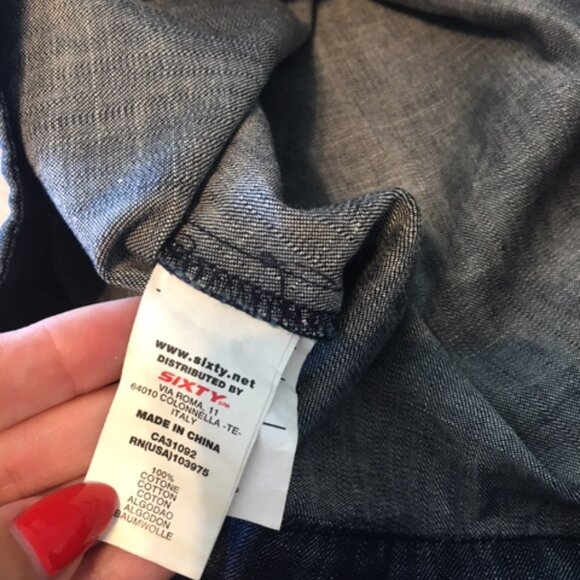 RARE Vintage Miss Sixty denim dress 100% cotton with built in bra size xs - Picture 5 of 16